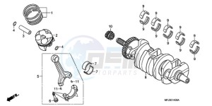 CBR600RR9 Europe Direct - (ED / MK) drawing CRANKSHAFT/PISTON