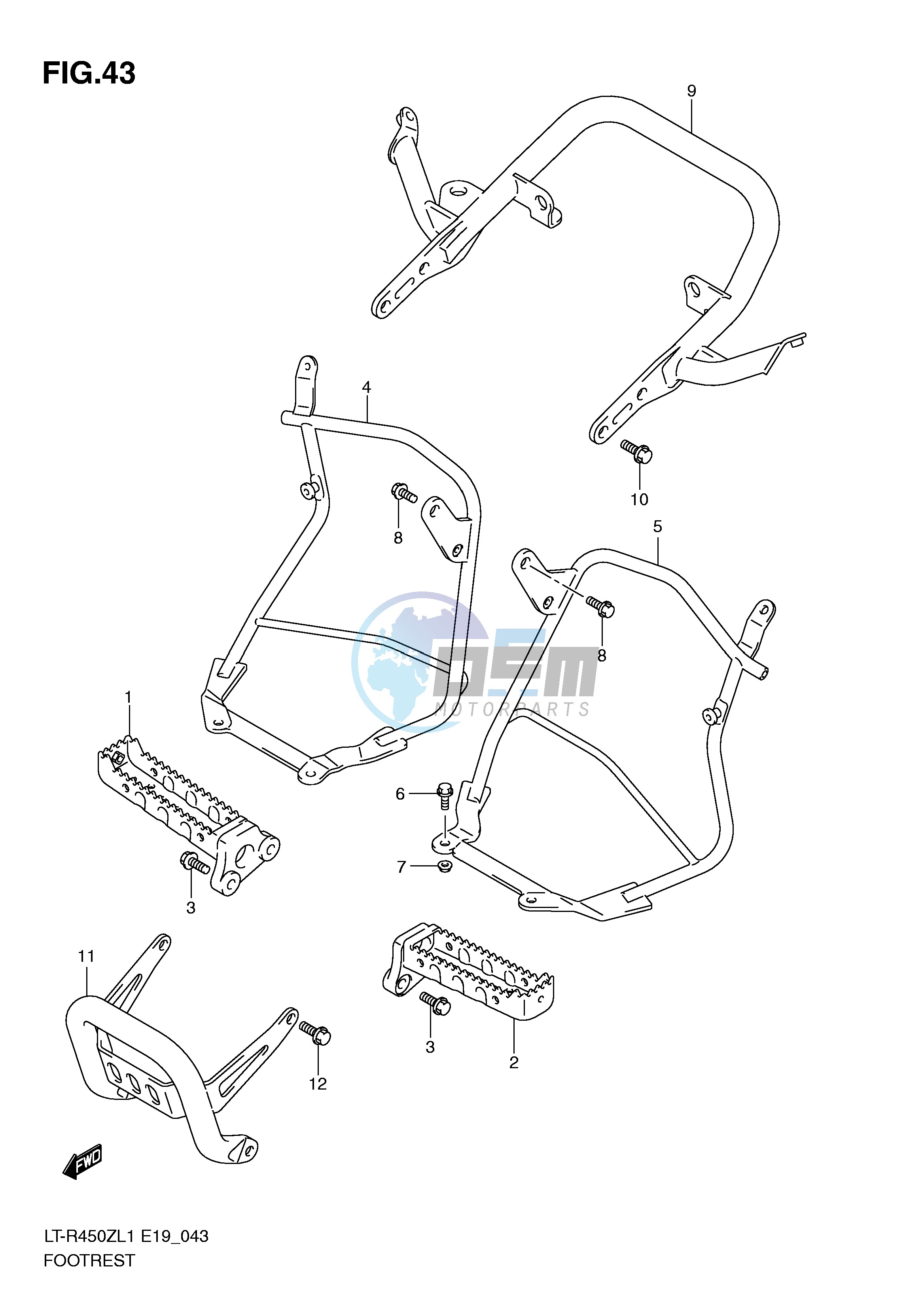 FOOTREST (LT-R450L1 E19)