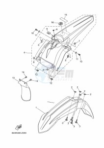 YZ125 (B4XN) drawing FENDER