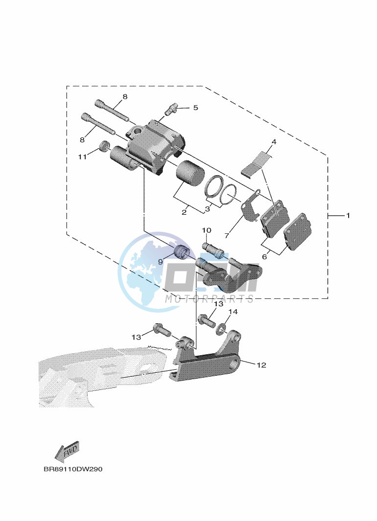 REAR BRAKE CALIPER