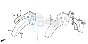 PK50M WALLAROO drawing FRONT FENDER