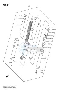 GZ250 (P3) drawing FRONT FORK DAMPER