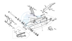 SENDA SM BAJA - 125 CC EU3 drawing SWING ARM - SHOCK ABSORBER