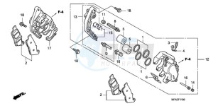 CBF1000A F / CMF drawing FRONT BRAKE CALIPER (CBF1000)