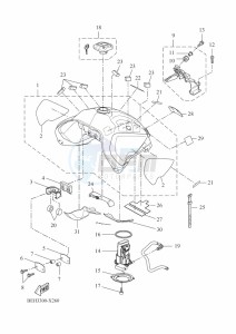 XTZ690 TENERE 700 (BEH3) drawing FUEL TANK