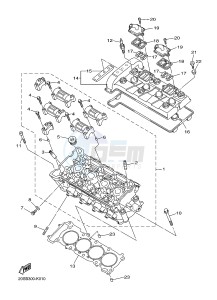 XJ6N 600 XJ6-N (NAKED) (B611 B612) drawing CYLINDER HEAD