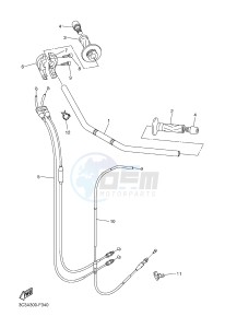 FZ1-S FZ1 FAZER 1000 (2DV1) drawing STEERING HANDLE & CABLE