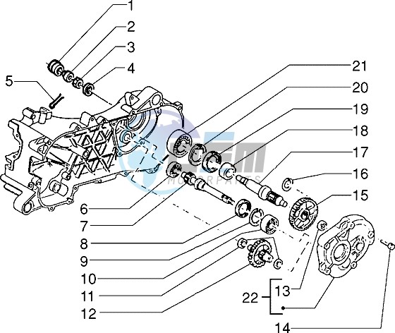 Rear wheel shaft