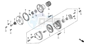 XLR125R drawing OIL PUMP