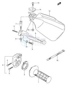 DR350 (E1) drawing RIGHT HANDLE LEVER