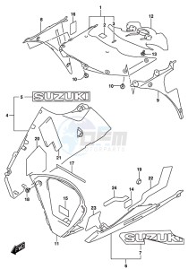 GSX-R1000 ARZ drawing UNDER COWLING (GSX-R1000AL8 E21)