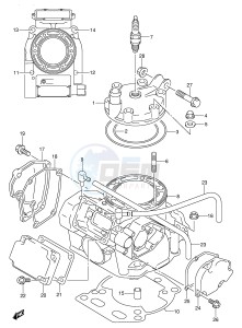 RM250 (E3-E28) drawing CYLINDER (MODEL K2)