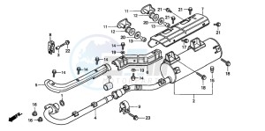 TRX450FM drawing EXHAUST MUFFLER