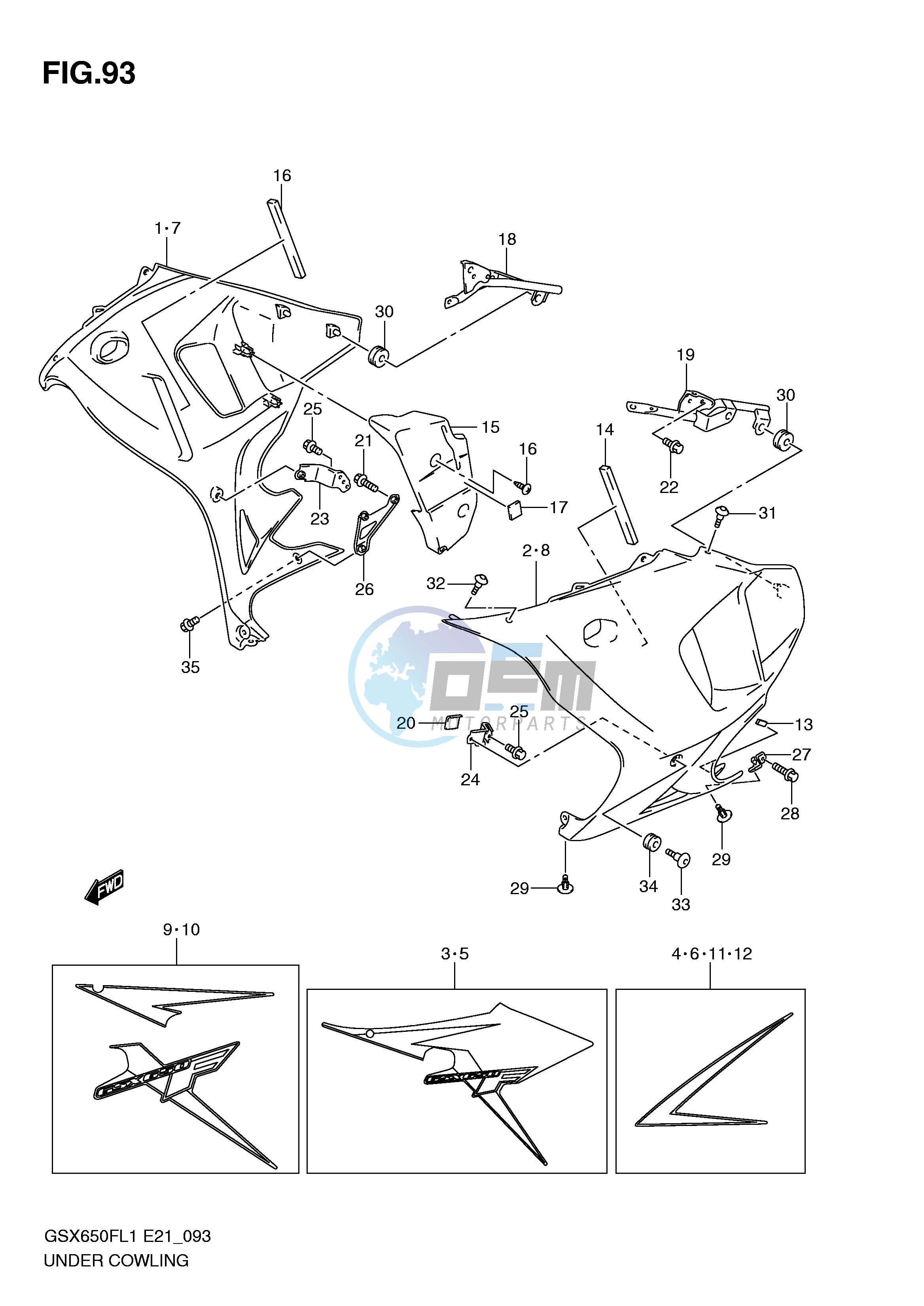 UNDER COWLING (GSX650FUL1 E21)