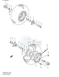 LT50 (P1) drawing FRONT WHEEL