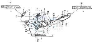 CBR600F2 drawing STRIPE (CBR600F2R)