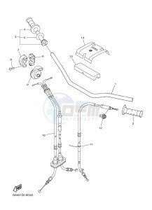 WR250F (BAKJ) drawing STEERING HANDLE & CABLE