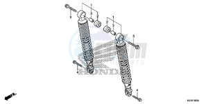 SH125SE SH125S UK - (E) drawing REAR CUSHION