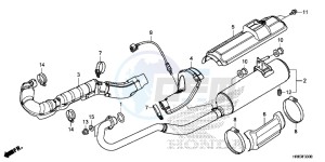 TRX500FA5H TRX500FA ED drawing EXHAUST MUFFLER