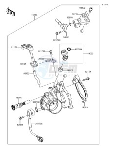 KX450F KX450HHF EU drawing Throttle