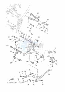 XTZ690D TENERE 700 WORLD RAID (BAG1) drawing STAND & FOOTREST