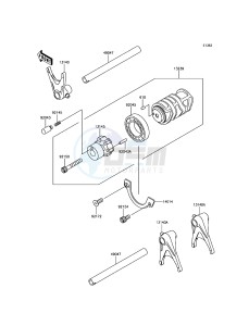 W800 EJ800AGFA GB XX (EU ME A(FRICA) drawing Gear Change Drum/Shift Fork(s)