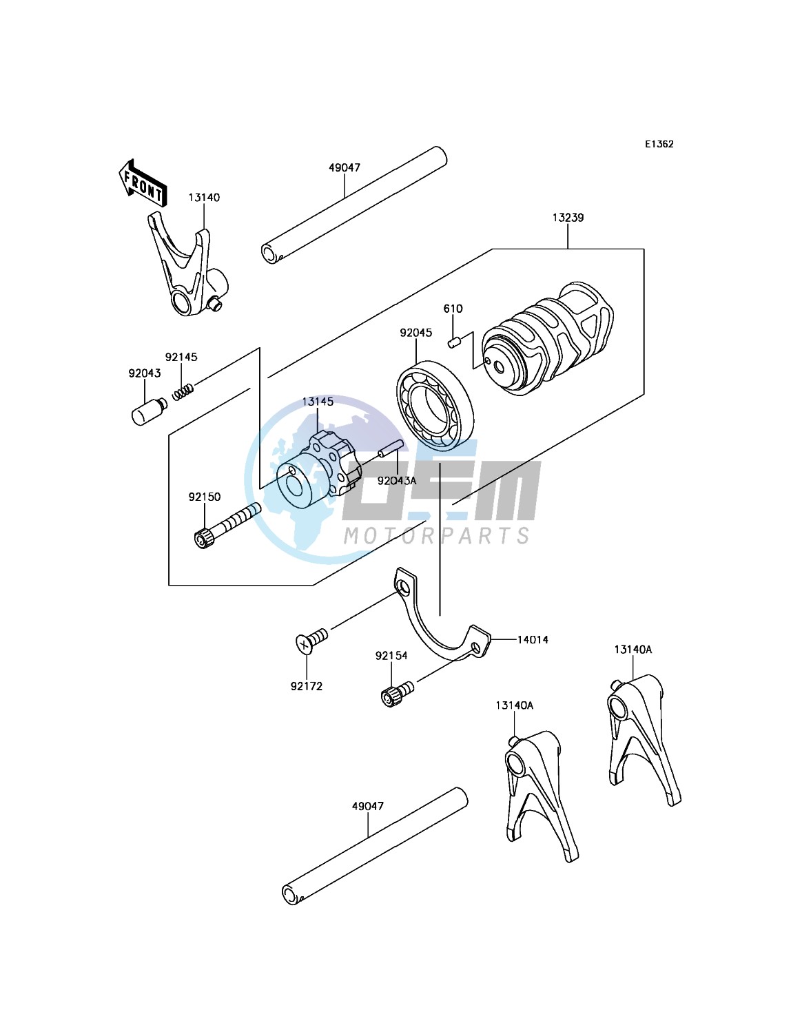 Gear Change Drum/Shift Fork(s)