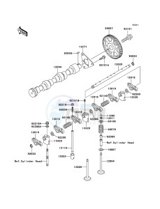 MULE 3010 DIESEL 4x4 KAF950-B3 EU drawing Valve(s)/Camshaft(s)