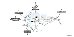 CBR250RD CBR250R 2E - (2E) drawing MARK (2E,2F,2RU,3ED)