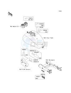 VN 1600 B [VULCAN 1600 MEAN STREAK] (B6F-B8FA) B7F drawing LABELS