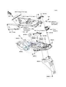 ZZR1400_ABS ZX1400FEFB FR GB XX (EU ME A(FRICA) drawing Rear Fender(s)