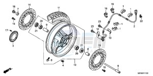 NT700VAB drawing FRONT WHEEL