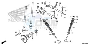 TRX500FE1H Europe Direct - (ED) drawing CAMSHAFT/VALVE