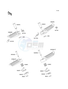 ZX 1100 D [NINJA ZX-11] (D7-D9) [NINJA ZX-11] drawing FOOTRESTS