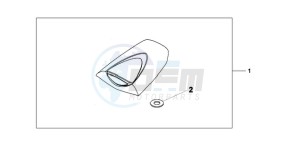 CBR600RA9 France - (F / ABS CMF MME) drawing SEAT COWL*NHA66P*