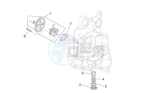 Leonardo 250-300 (eng. Minarelli) drawing Oil pump