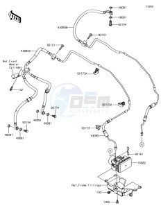 Z1000SX ZX1000WHF XX (EU ME A(FRICA) drawing Brake Piping