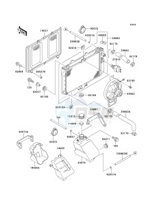 KSF 250 A [MOJAVE 250] (A10-A14) [MOJAVE 250] drawing RADIATOR