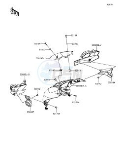 Z1000 ZR1000FEF FR GB XX (EU ME A(FRICA) drawing Cowling(Upper)(FEF~FFF)