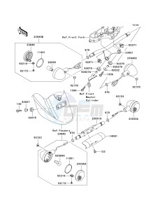 VN 1600 A [VULCAN 1600 CLASSIC] (A6F-A8FA) A6F drawing TURN SIGNALS