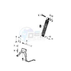 LUDIX 10 L TREND drawing REAR SHOCK AND STAND