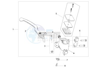 V7 III Racer 750 e4 (EMEA) drawing Front master cilinder