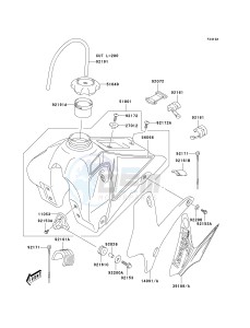 KLX 125 A (A1-A3) drawing FUEL TANK-- A2- -