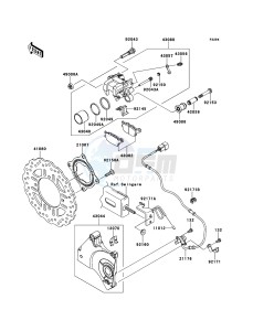 Z750 ABS ZR750MCF UF (UK FA) XX (EU ME A(FRICA) drawing Rear Brake