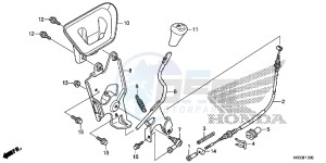 TRX420FE1E TRX420 Europe Direct - (ED) drawing SELECT LEVER