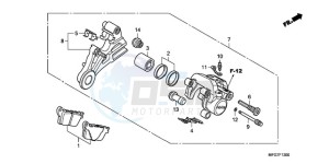 CB600F9 Europe Direct - (ED / 25K) drawing REAR BRAKE CALIPER (CB600F/F3)