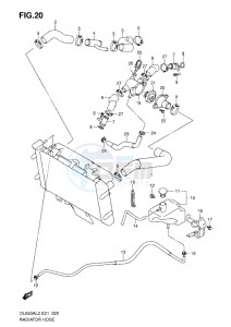 DL650 drawing RADIATOR HOSE