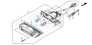 CB600F2 CB600S drawing TAILLIGHT