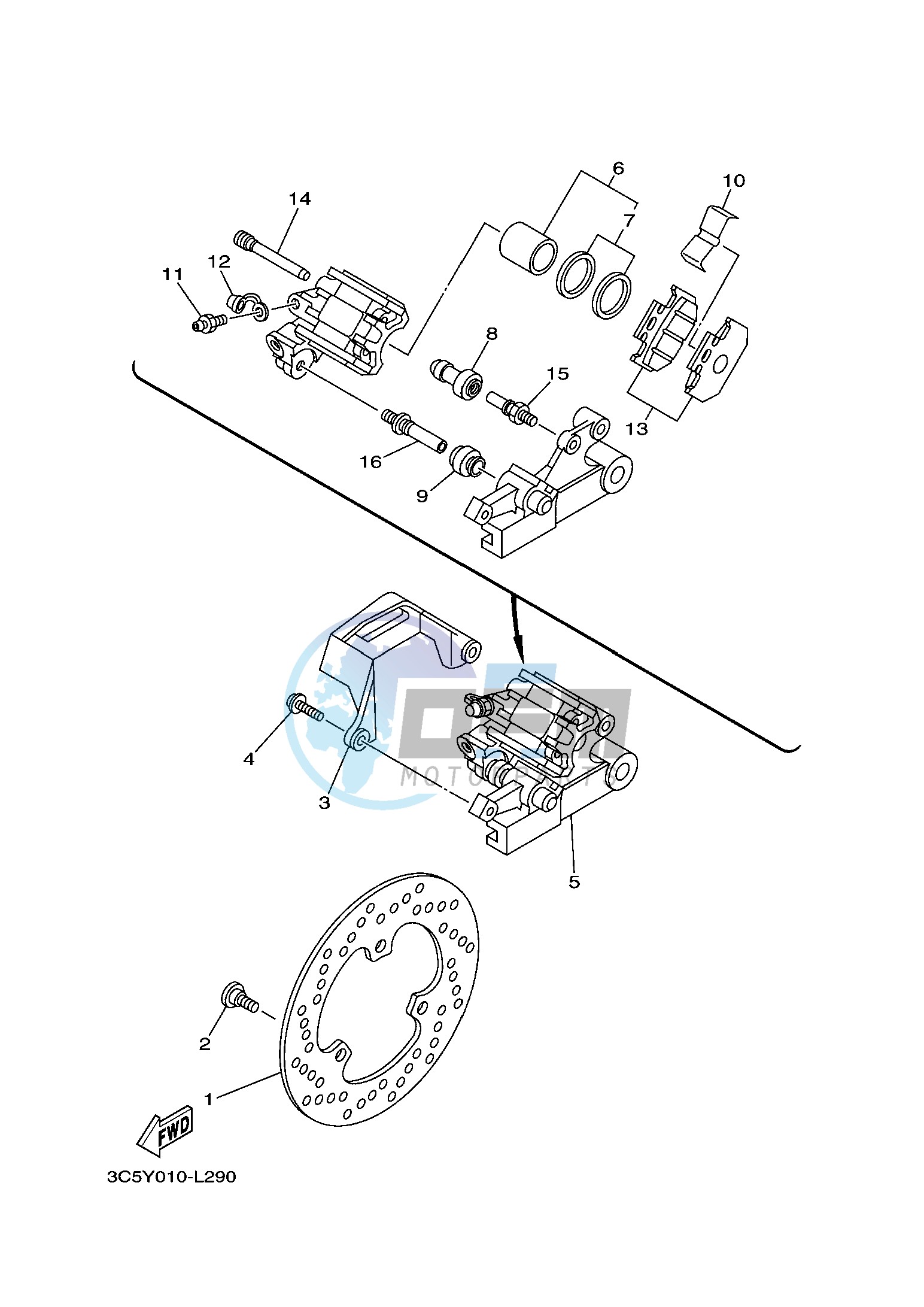 REAR BRAKE CALIPER