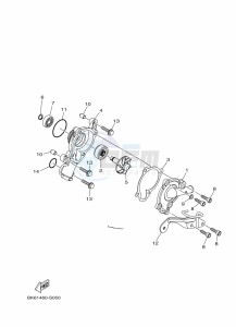 YZF125-A YZF-R125 (B5G1) drawing WATER PUMP